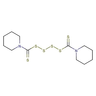 1TON 120-54-7 رباعي كبريتيد، مكرر (بيبيريدينوثيوكاربونيل)؛ سوكسينولترا C12H20N2S6